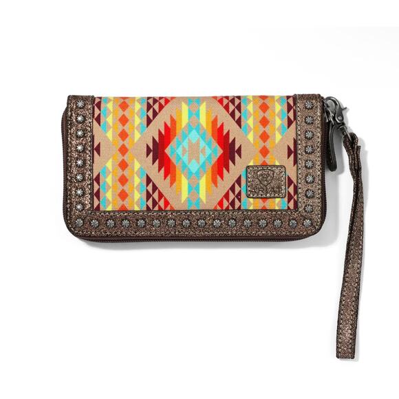 Ariat Handbags - ARIAT Clutch Wallet Diamond Stripe